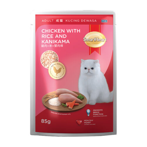 Smart Heart Cat Pouch Chicken With Rice Kanikama