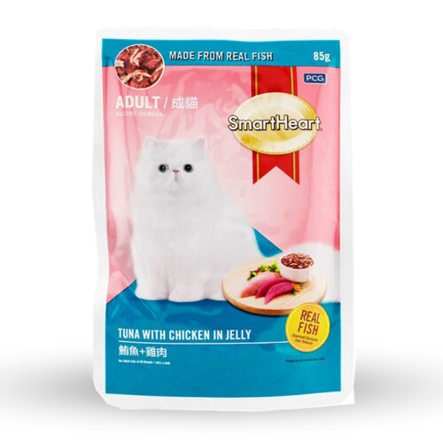 Smartheart Pouch Cat Food Tuna with Chicken in Jelly 85gm