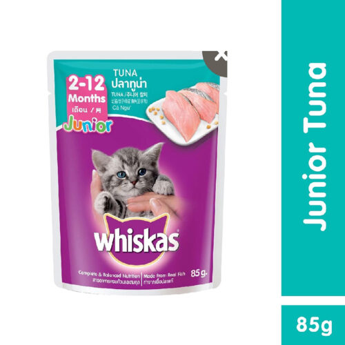 WHISKAS Junior Cat Tuna Pouch Wet Cat Food 85gm