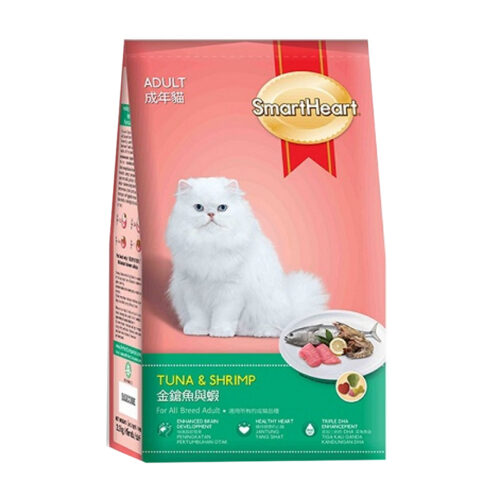 smartheart tuna and shrimp cat food 480gm